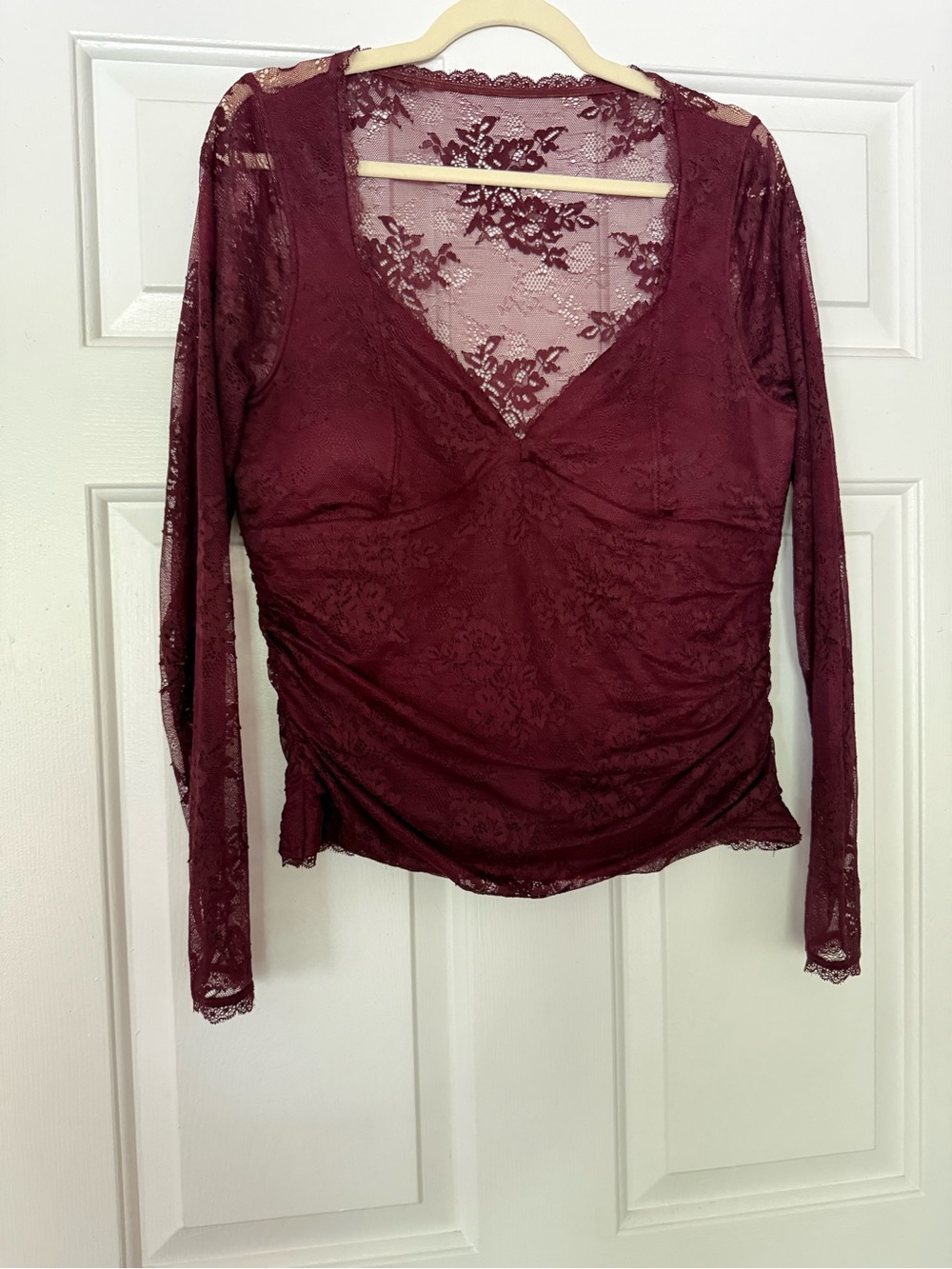 Abercrombie & Fitch Zoe Bra-Free Long-Sleeve Lace Top - NWOT